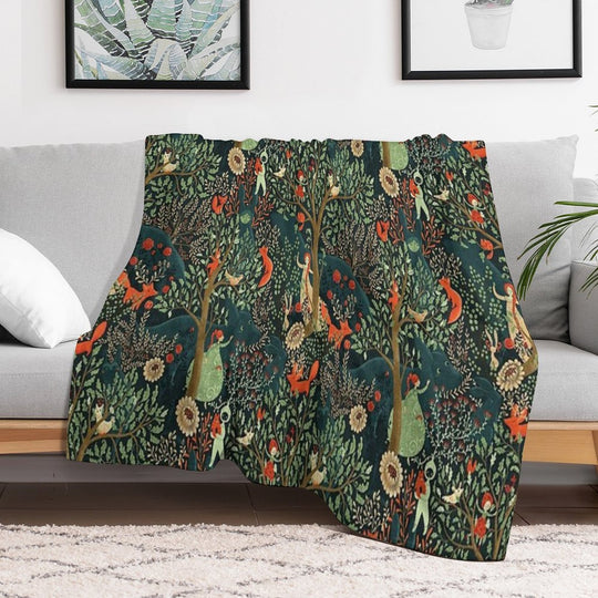 Whimsical Wonderland Shrink-resistant Throw Blanket