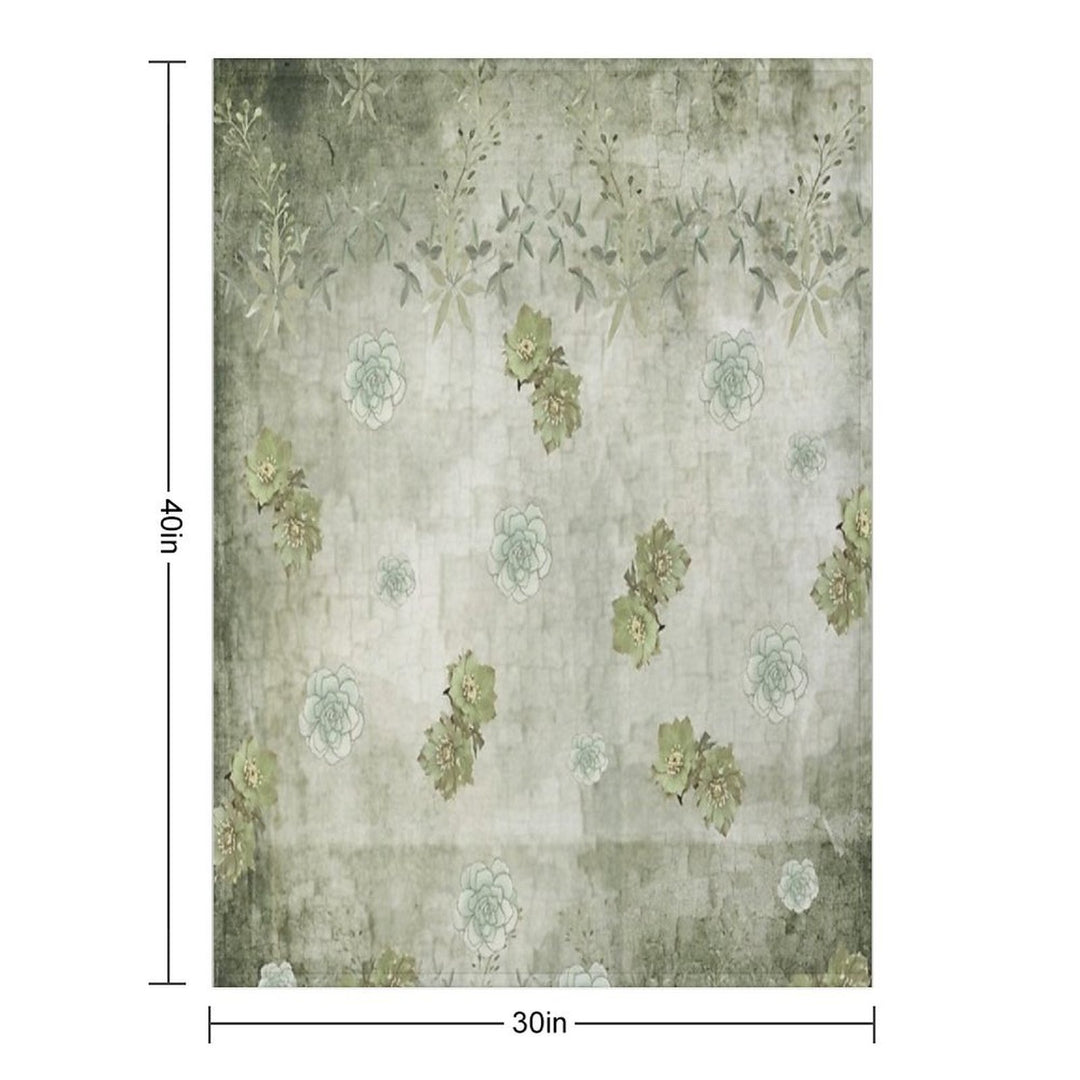 Sage Green Wallflowers Anti-pilling Throw Blanket