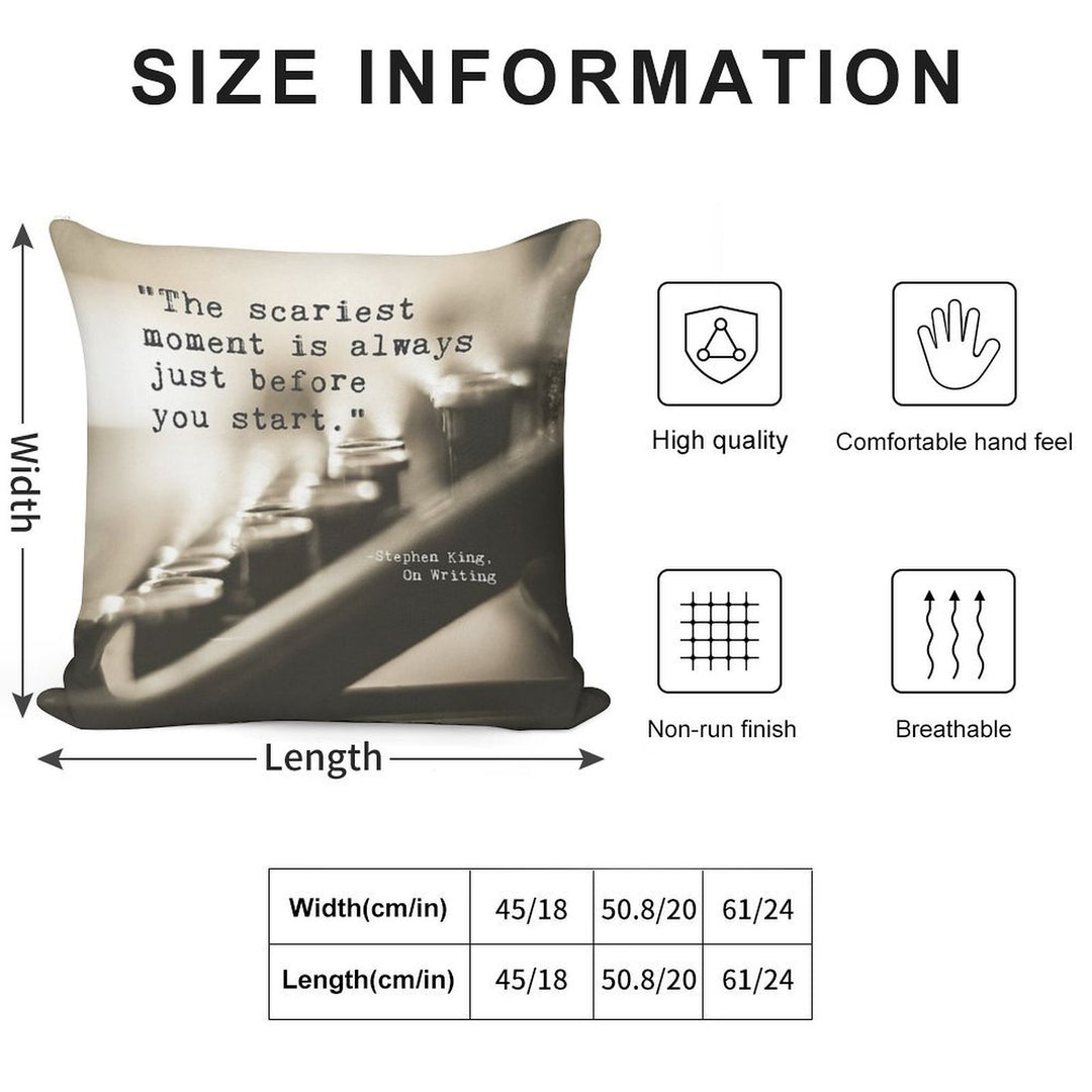 The Scariest Moment Soft Reinforced Edging Throw Pillow