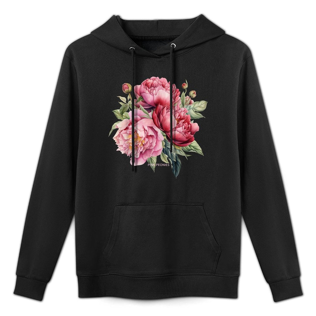 Just Pretty Watercolor Lush Pink Peonies Easy Care Hoodie