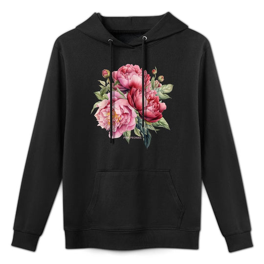 Just Pretty Watercolor Lush Pink Peonies Easy Care Hoodie