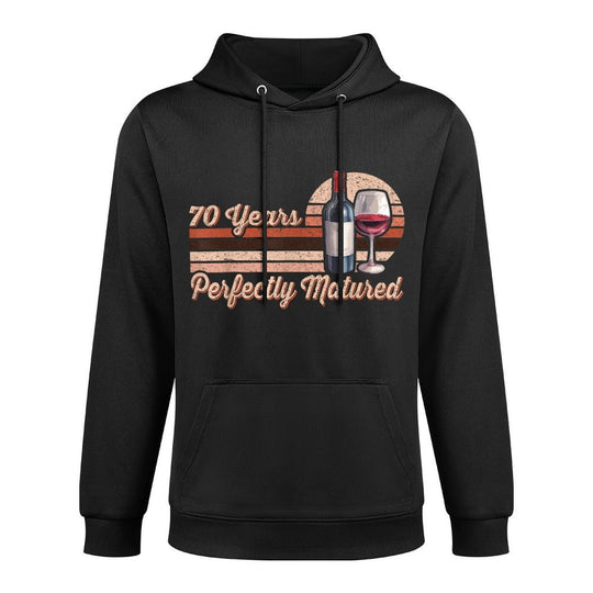 70 Years Perfectly Matured - Wine Lover - 70th Birthday Versatile Streetwear Hoodie