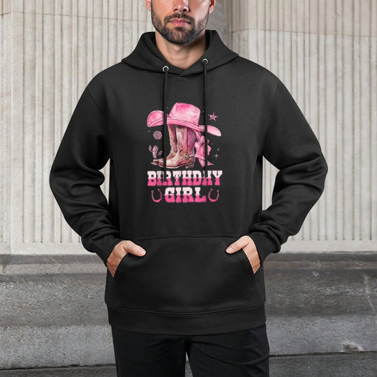 Birthday Cowgirl Western Birthday Girl Party Decoration Machine Washable Hoodie