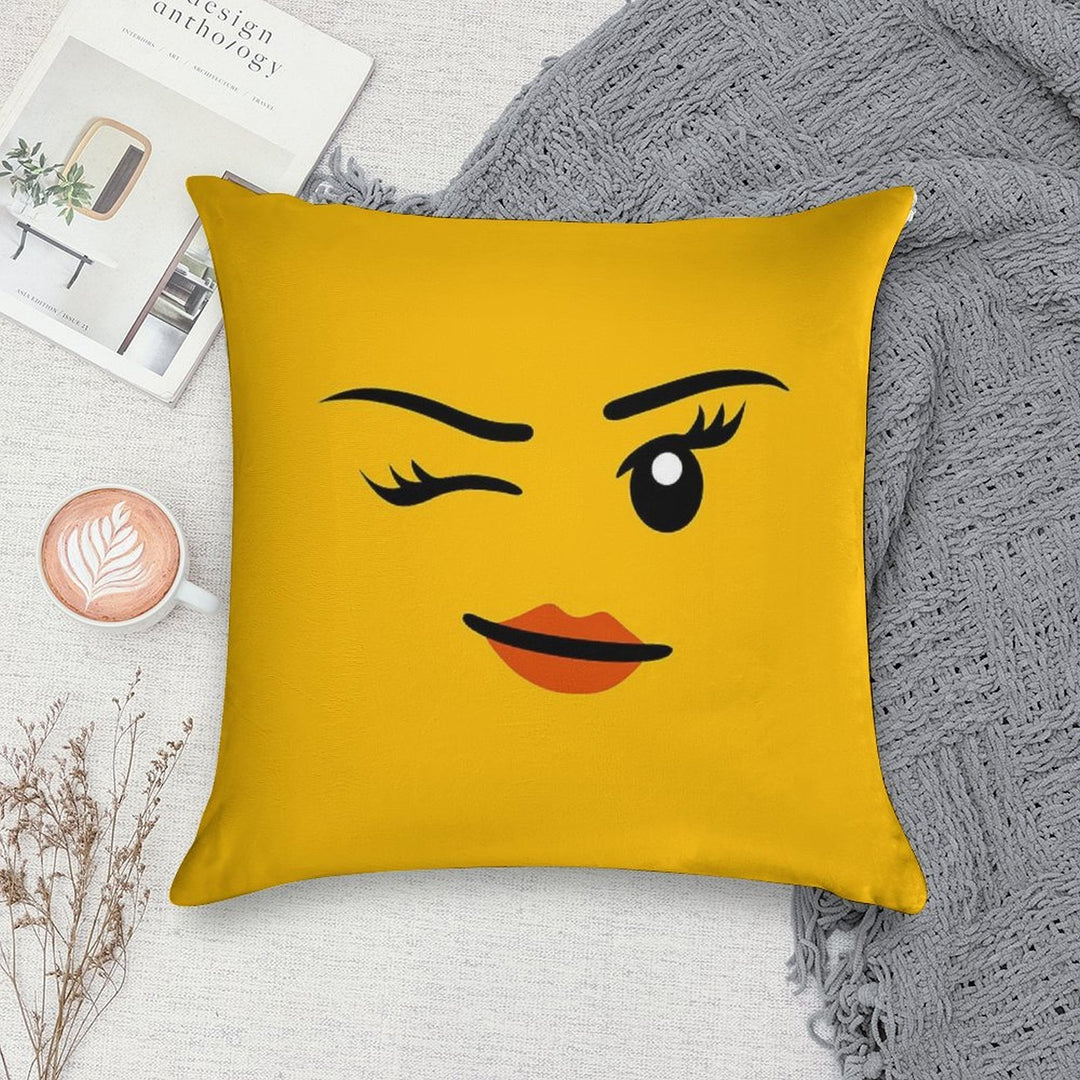 Brick Face - Cheeky Girl Soft Skin-Friendly Throw Pillow