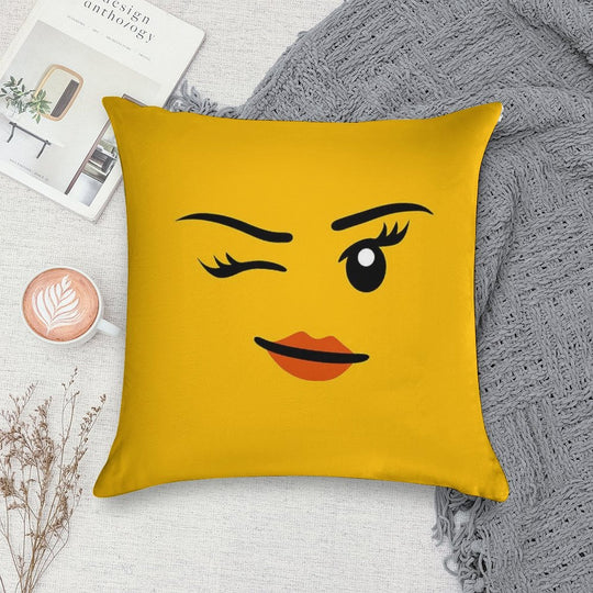 Brick Face - Cheeky Girl Soft Skin-Friendly Throw Pillow