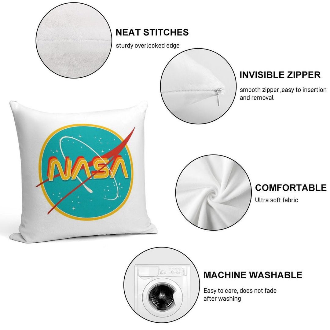 NASA RETRO Soft Home Decor Throw Pillow