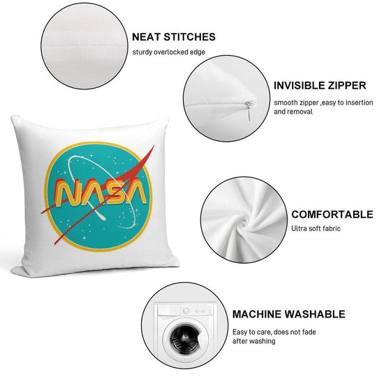 NASA RETRO Soft Home Decor Throw Pillow