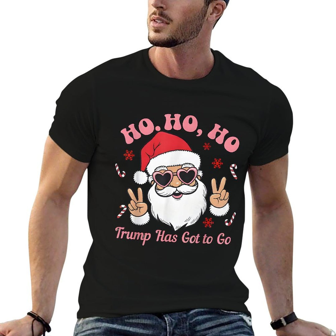 Funny Anti-Trump Santa Christmas Political Holiday  Wrinkle-resistant T-Shirt
