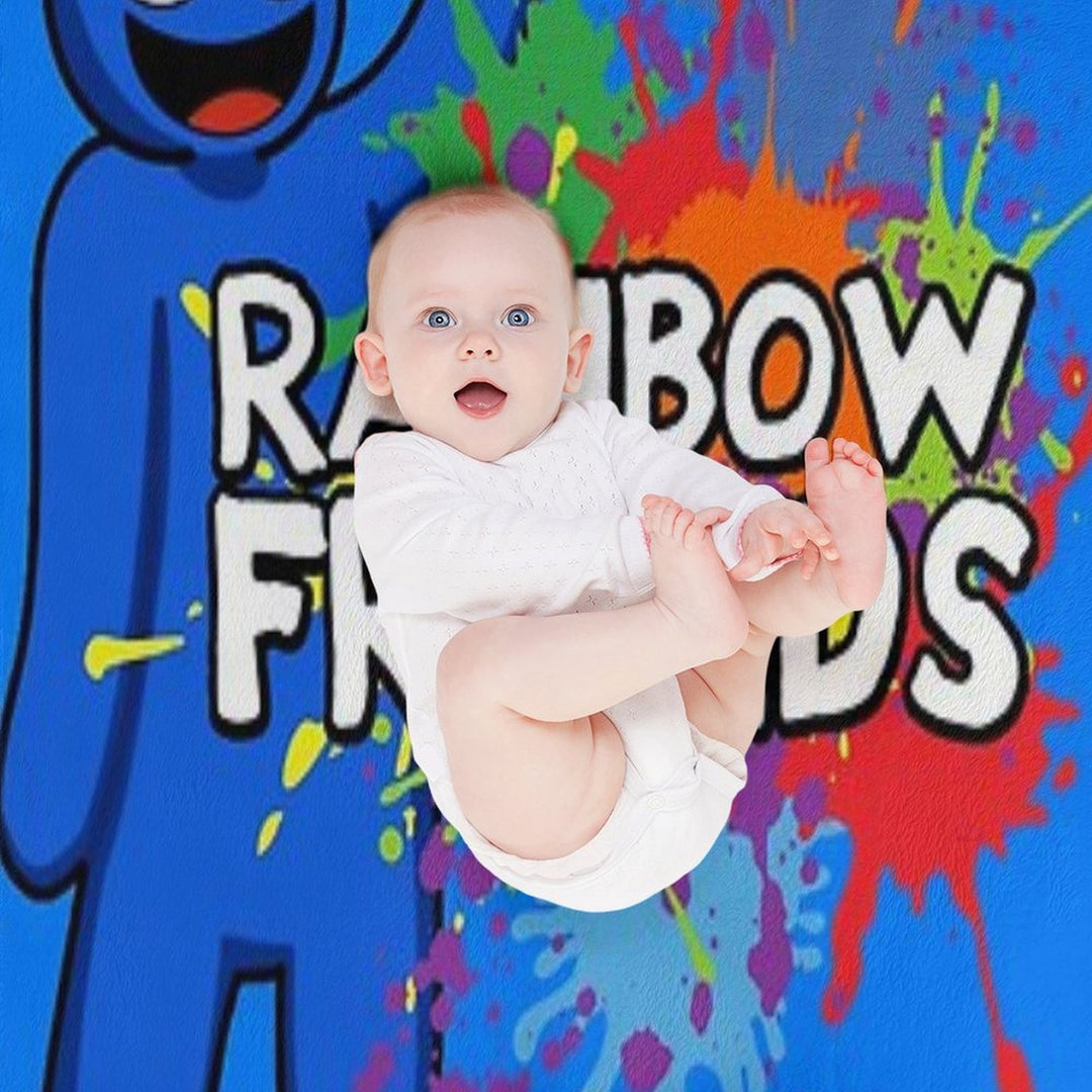 Rainbow Friends Paint Splatter Versatility Throw Blanket