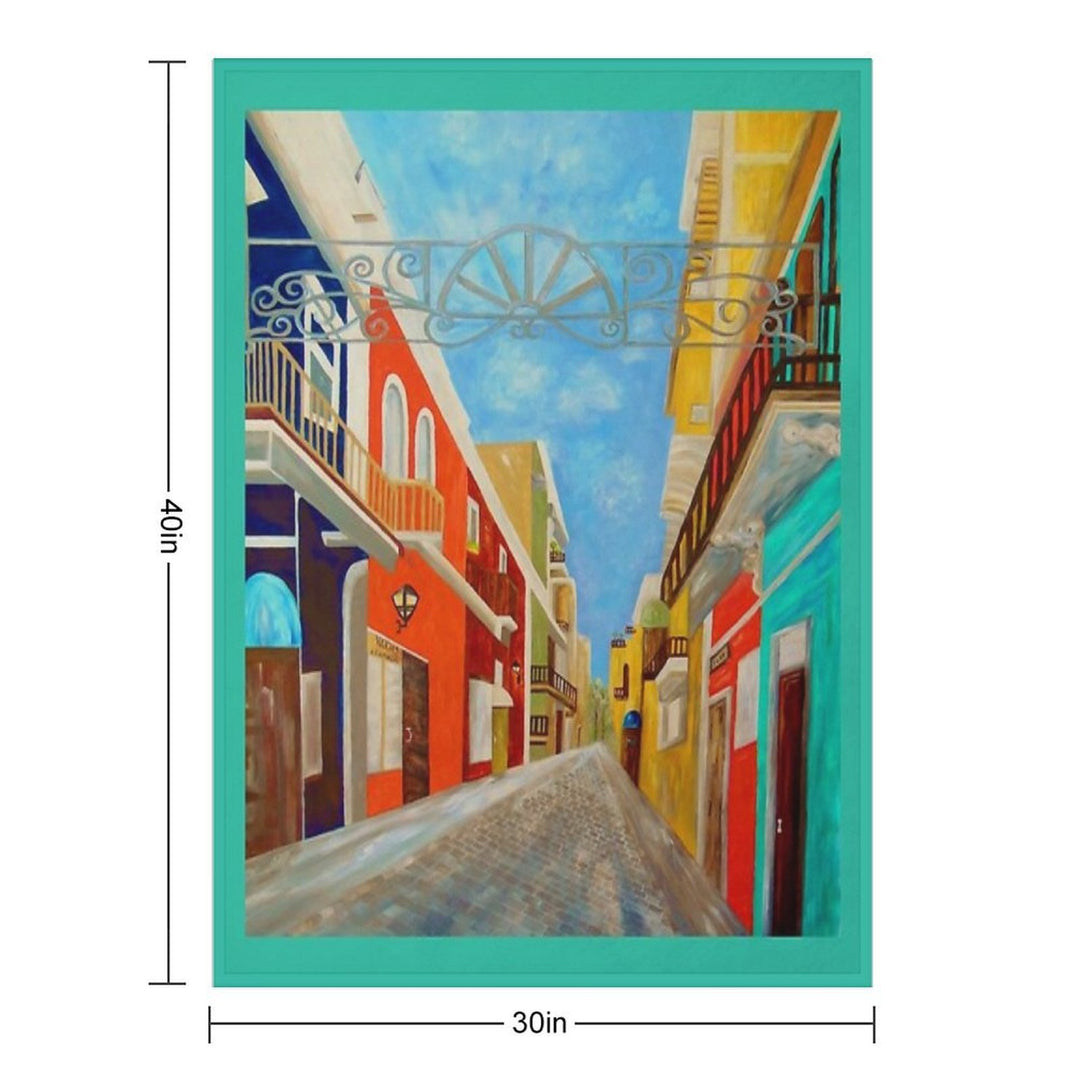 Old San Juan Durable Throw Blanket