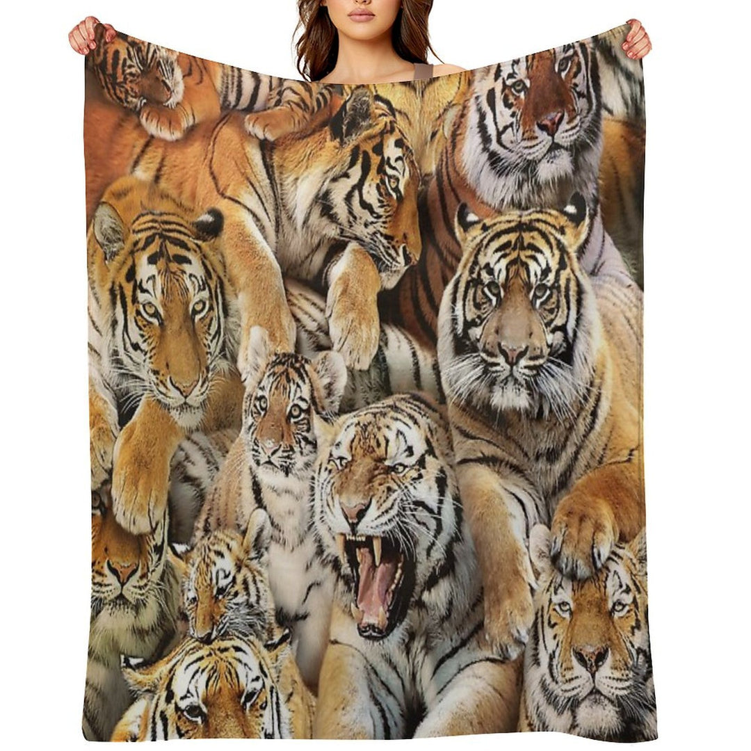 Tigers Travel-friendly Throw Blanket