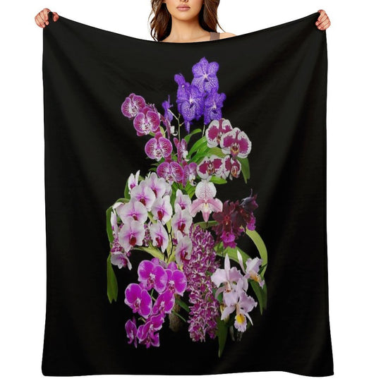 Orchids - Cool And Restful Colors! Versatility Throw Blanket