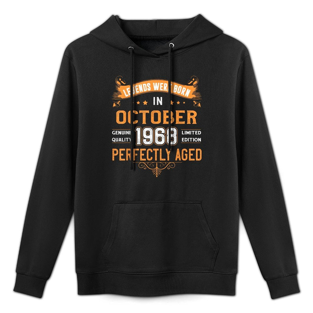 Vintage Est Legend Born In October 1968 50th Birthday Adjustable Hood Hoodie