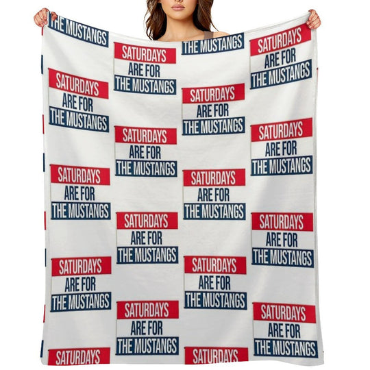 Saturdays Are for The Smu Mustangs Gift-ready Throw Blanket