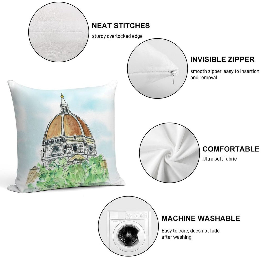 Florence Duomo Soft Washable Throw Pillow