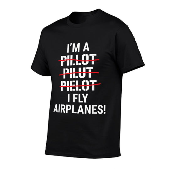 Im A Pilot I Fly Airplanes Funny Aviation Grammar  Heathered Texture T-Shirt