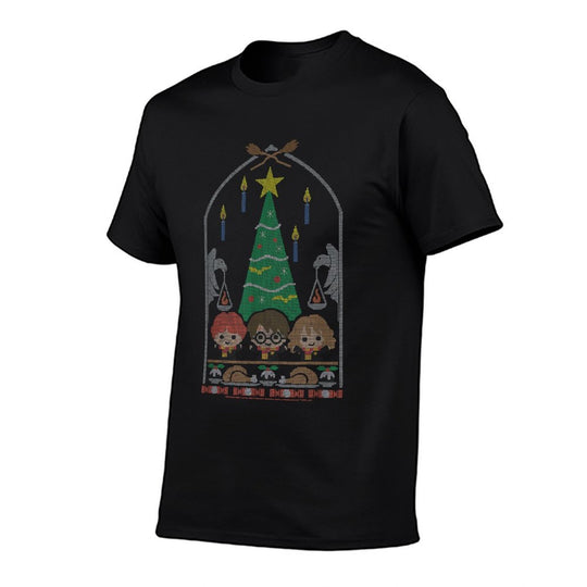 Harry Potter Christmas Dinner Christmas  Oversized Silhouette T-Shirt