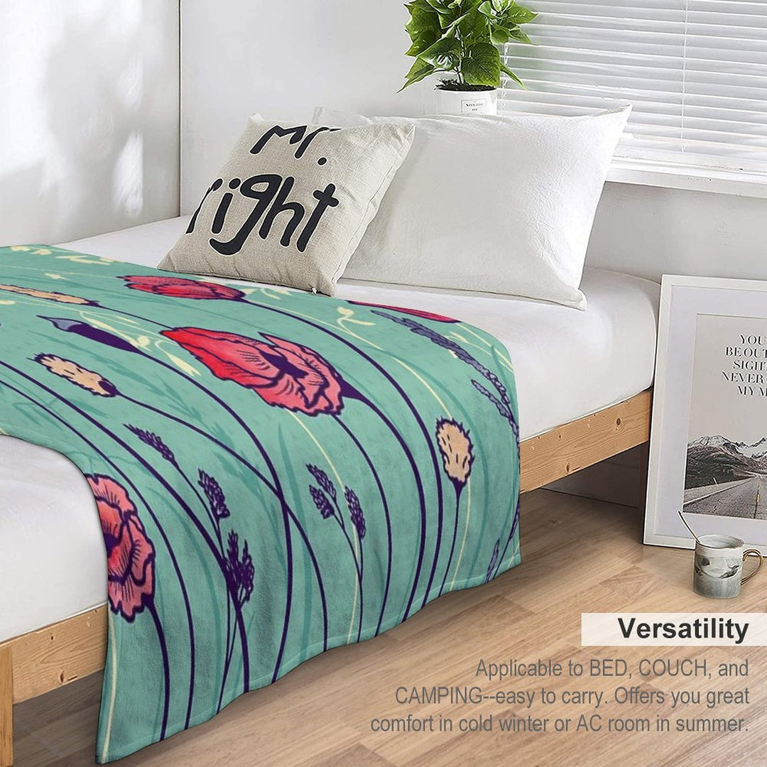 Summer Field Plush Throw Blanket