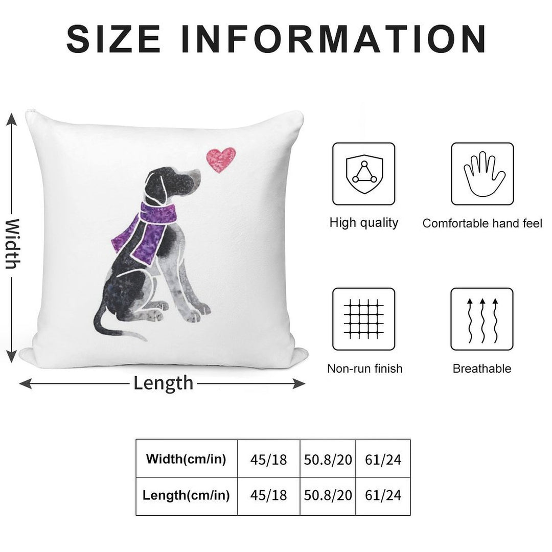 Watercolour Pointer Soft Ultra-Soft Texture Throw Pillow