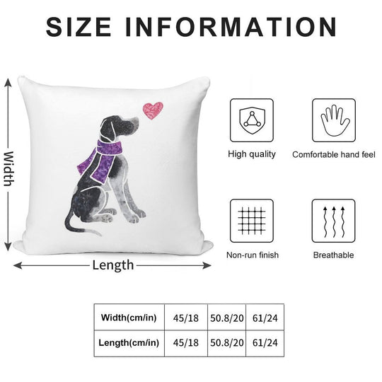 Watercolour Pointer Soft Ultra-Soft Texture Throw Pillow