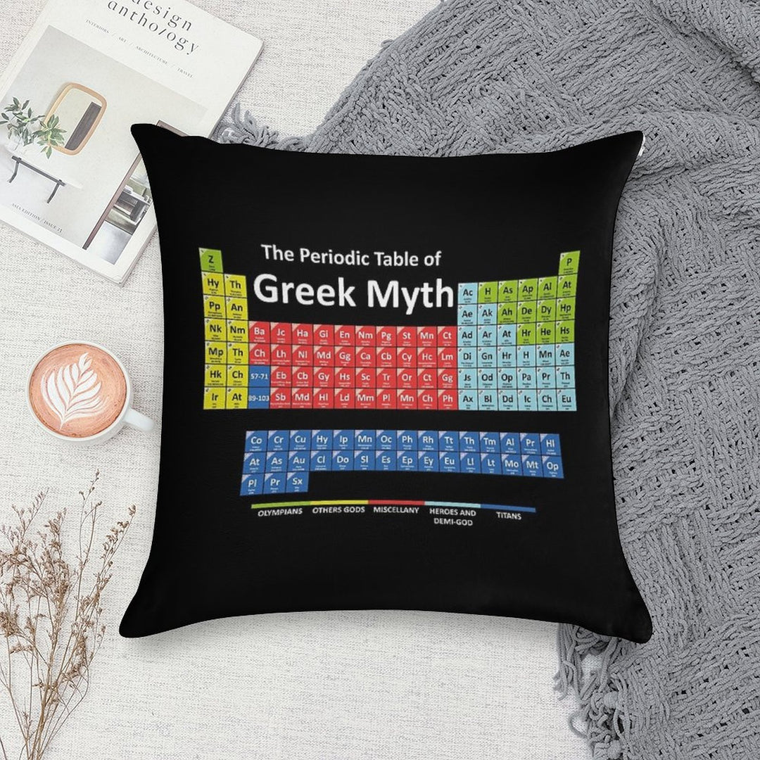Periodic Table of Greek Mythology Soft Home Decor Throw Pillow