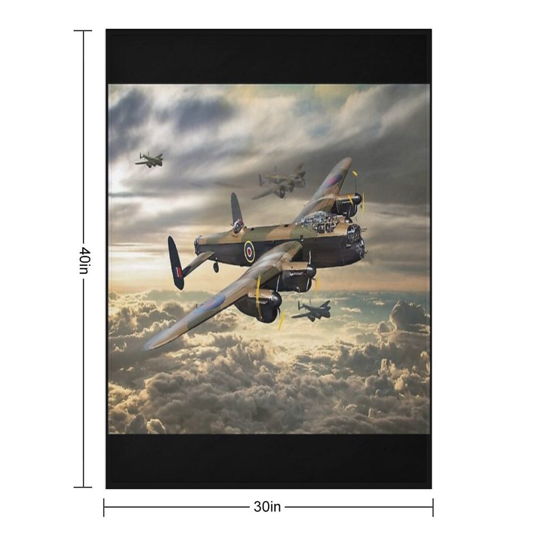 Avro Lancaster Machine-washable Throw Blanket