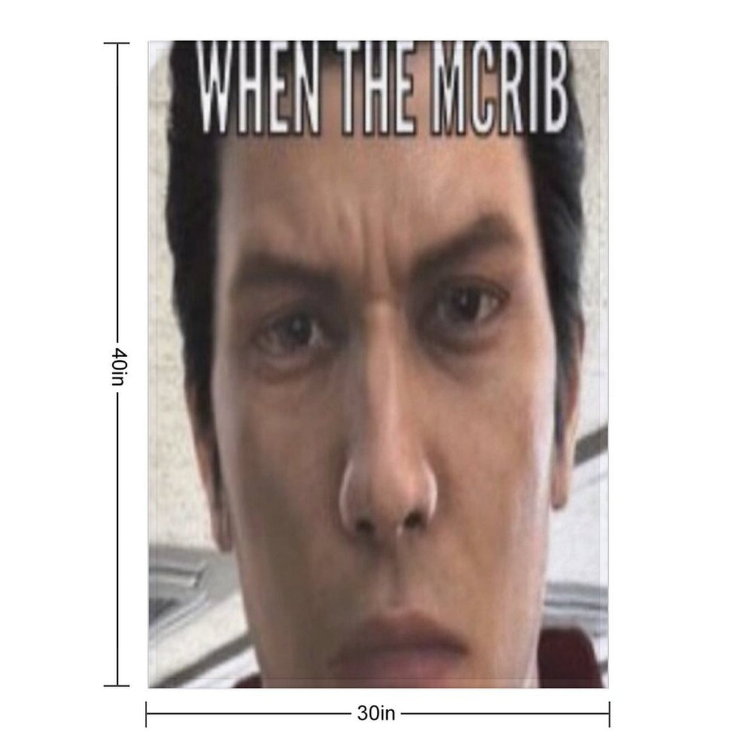 When The McRib Shrink-resistant Throw Blanket