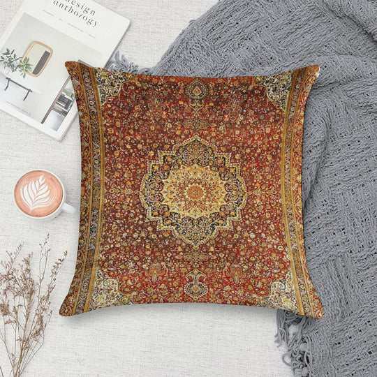 Khorasan Antique Persian Carpet Print Soft Home Decor Throw Pillow