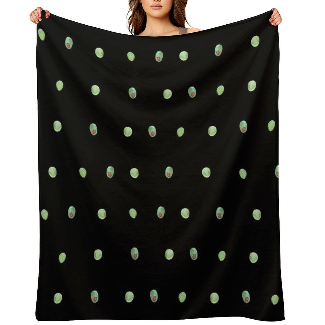 Olives Anti-pilling Throw Blanket