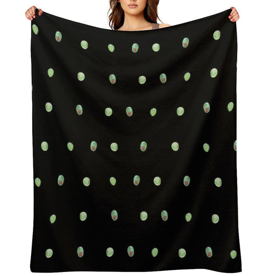 Olives Anti-pilling Throw Blanket
