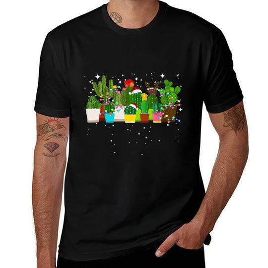 Funny Cactus Christmas Tree  Lightweight T-Shirt