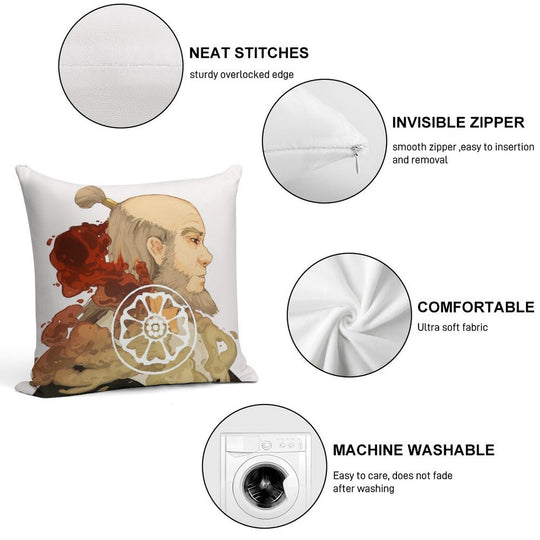 Iroh Soft Fade-Resistant Throw Pillow