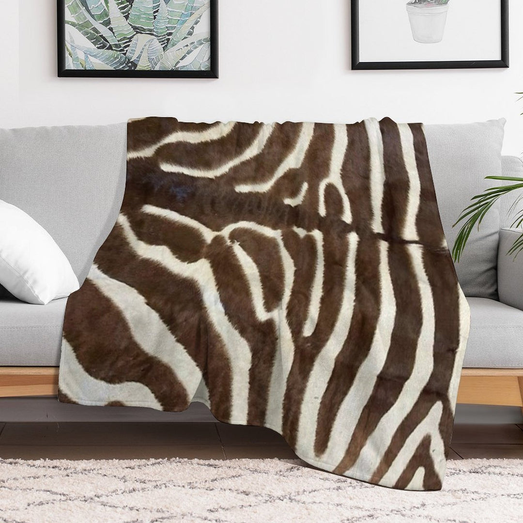 Furry Zebra Butt Photo Durable Throw Blanket