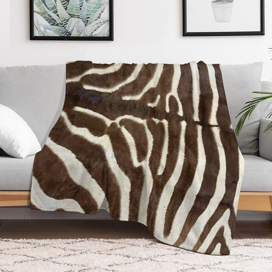 Furry Zebra Butt Photo Durable Throw Blanket