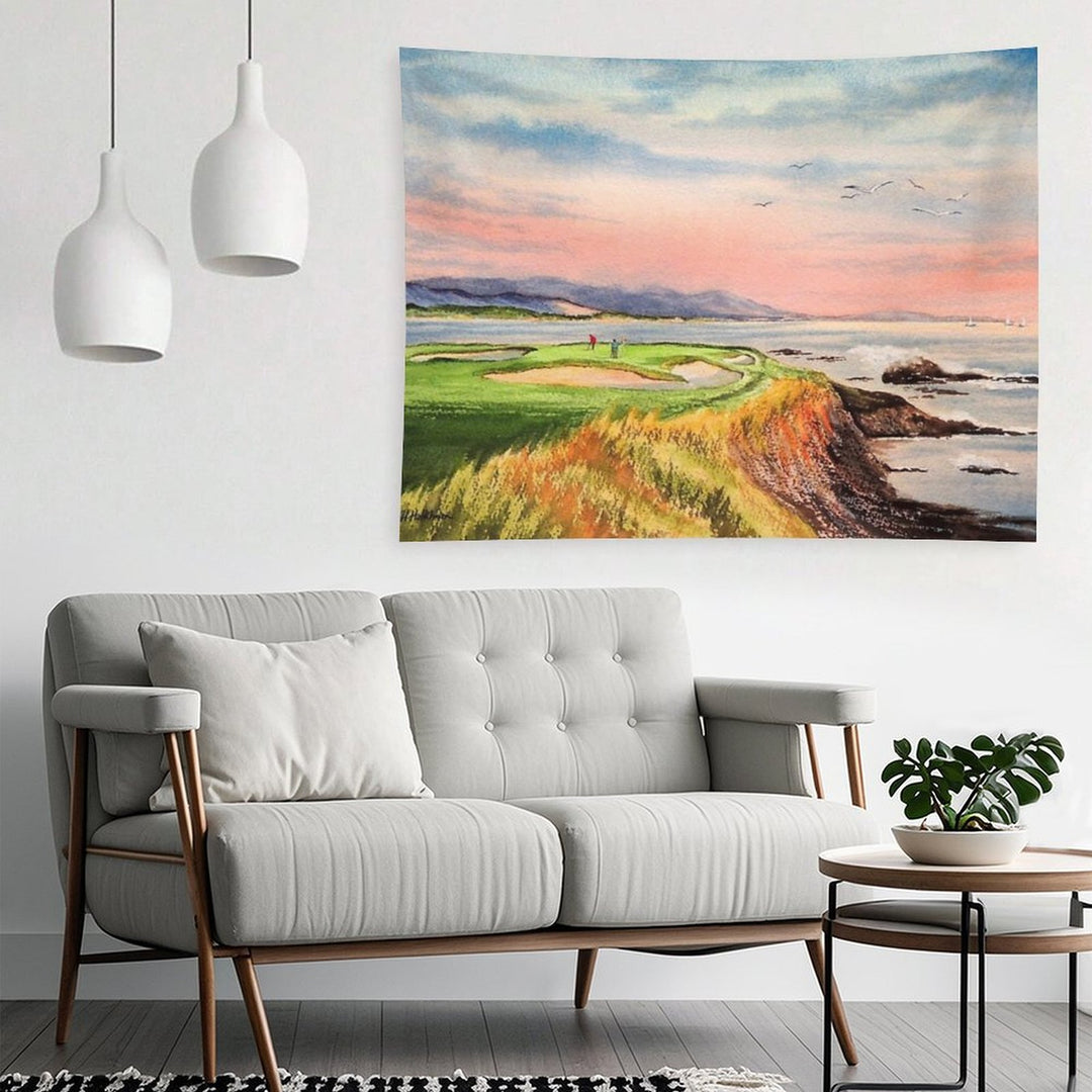 Pebble Beach Golf Course 7th Hole Tapestry