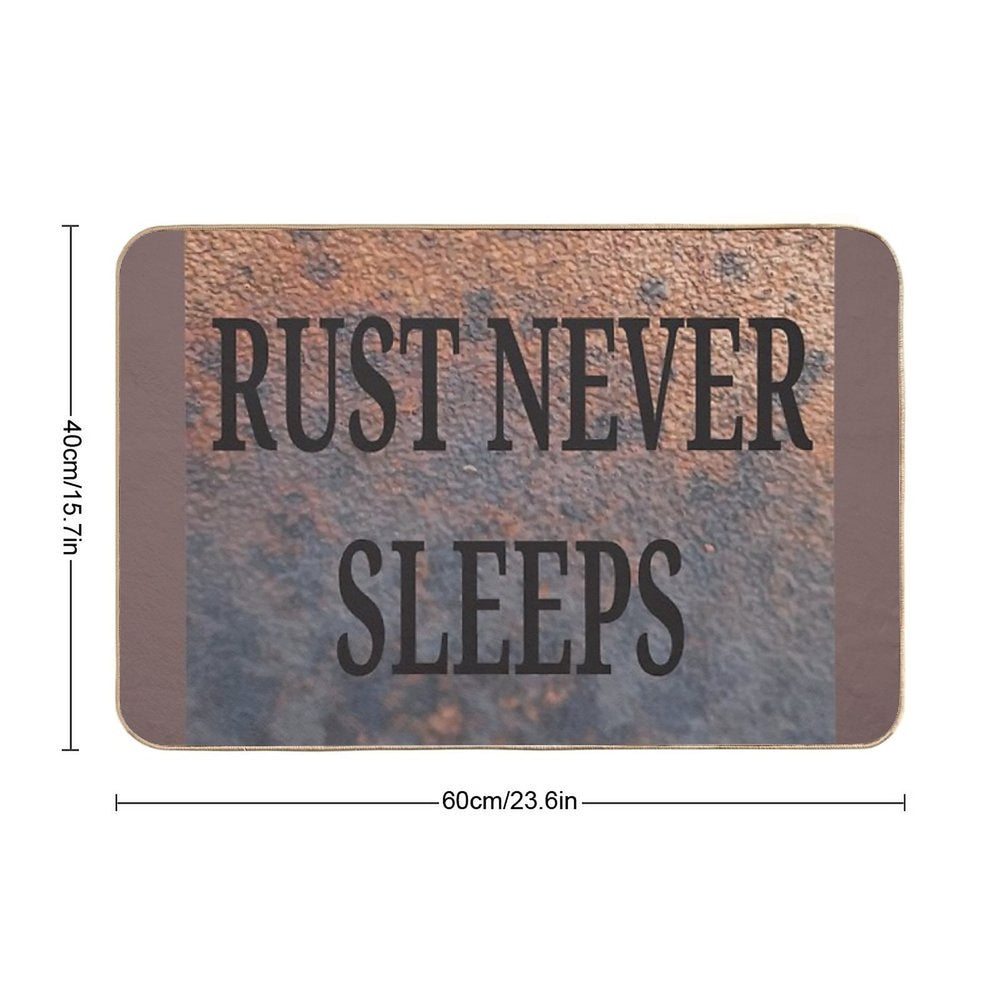 Rust Never Sleeps  Easy Maintenance Bath Mat
