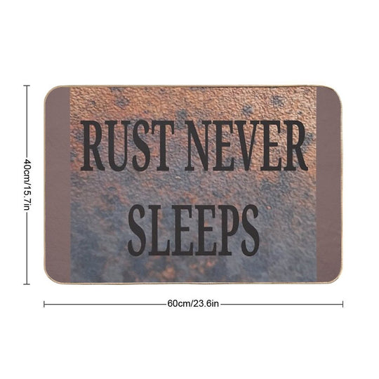 Rust Never Sleeps  Easy Maintenance Bath Mat