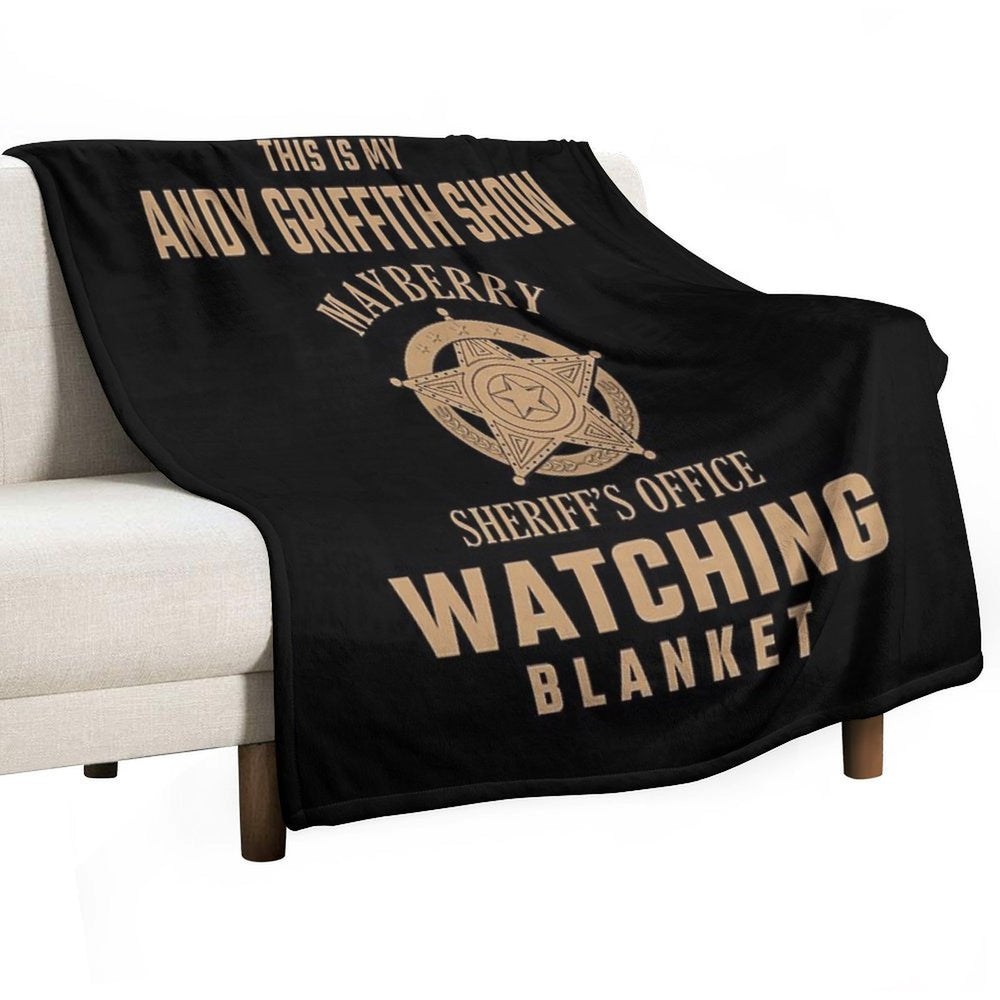 This Is My Andy Griffith Show Watching Blanket  Funny Retro TV Throw Blanket Easy Care Throw Blanket