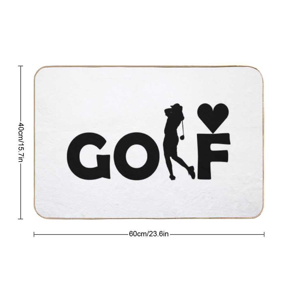 I LOVE GOLF  Absorbent Bath Mat