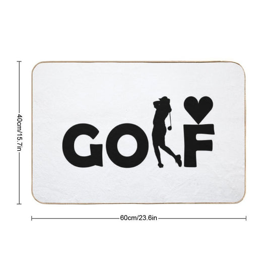 I LOVE GOLF  Absorbent Bath Mat