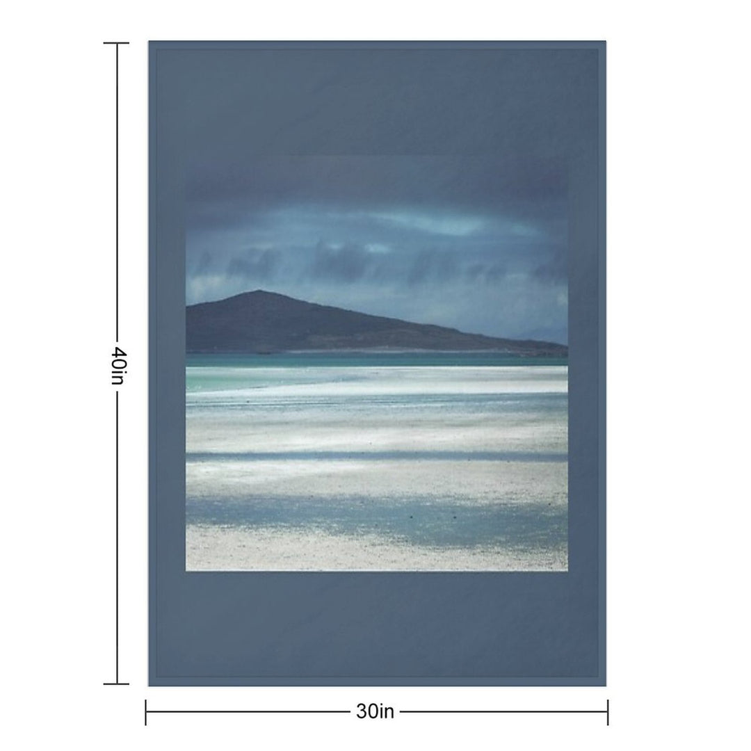 Outer Hebrides North Uist  Clachan Sands  Scotland Sustainable Throw Blanket