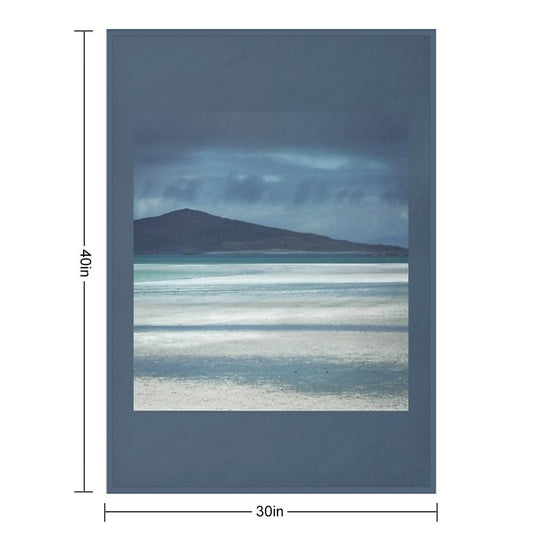 Outer Hebrides North Uist  Clachan Sands  Scotland Sustainable Throw Blanket