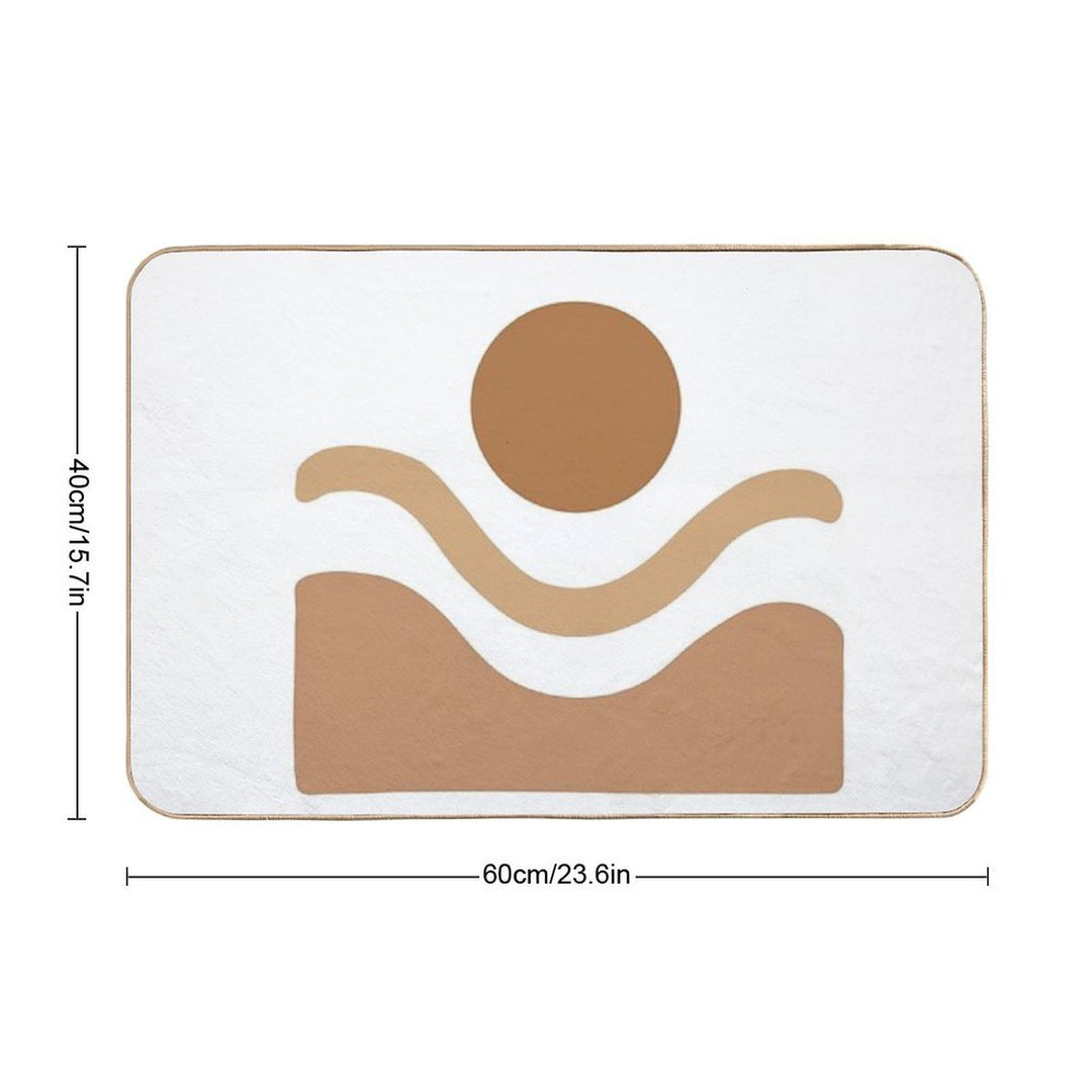 Boho Desert – Sandstorm & Sun in Earthy Tones  Versatile Bath Mat