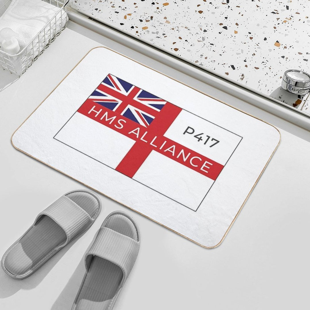 HMS Alliance P417 On British White Ensign - British Navy Amphion Class Submarine.  Multi-Purpose Bath Mat