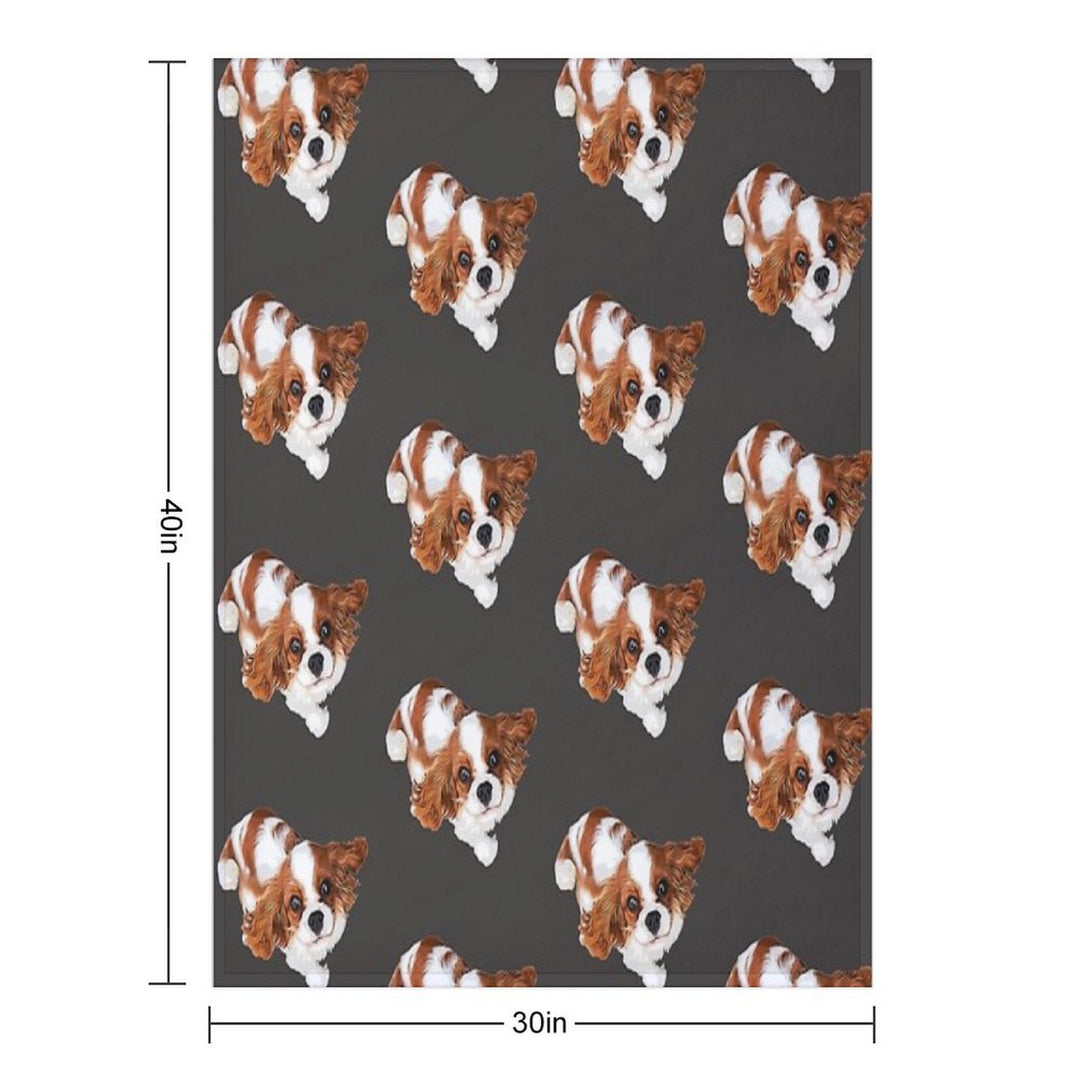 Cavalier King Charles Spaniel Looking Up Comfort Throw Blanket