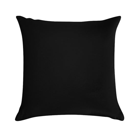 Solid Black Accent Decor Soft Short Plush Fabric Throw Pillow