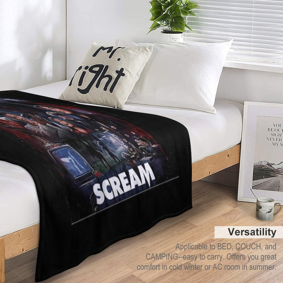Scream Horror Movie Artwork Poster Plush Throw Blanket