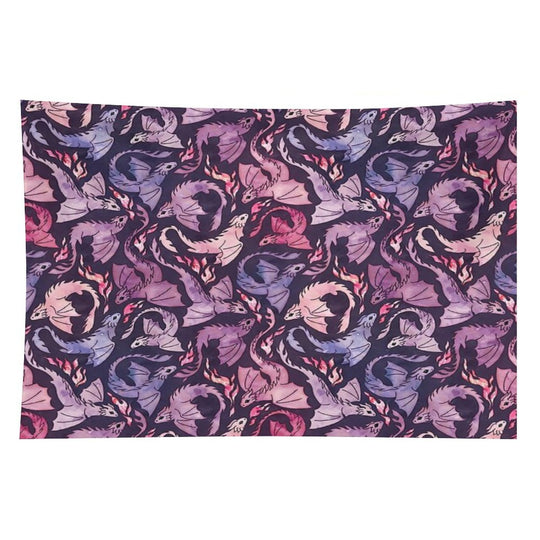 Dragon Fire Dark Pink & Purple Tapestry
