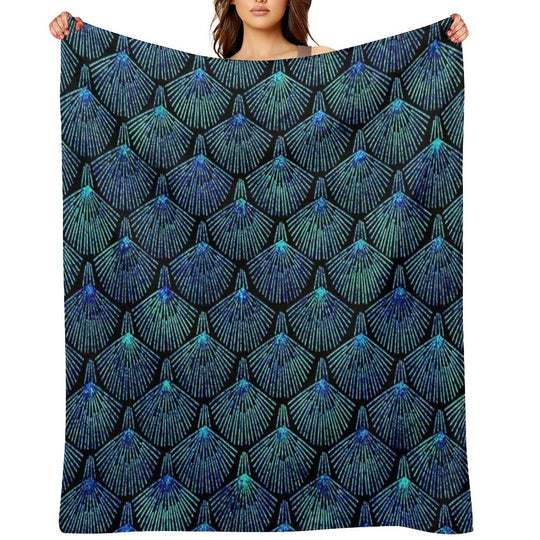 Peacock Multi-functional Throw Blanket