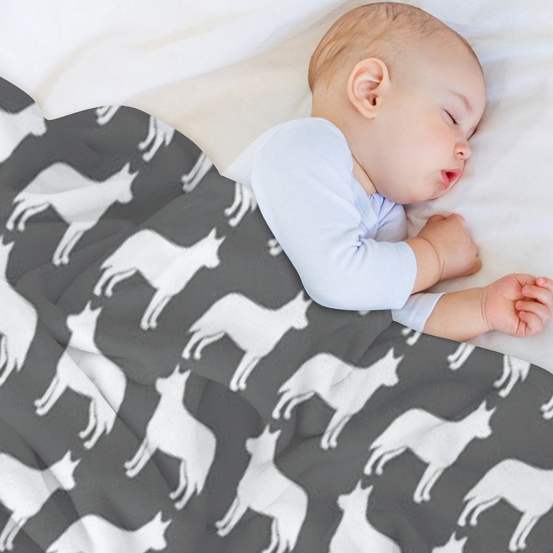 Australian Cattle Dog Silhouette(s) Durable Throw Blanket